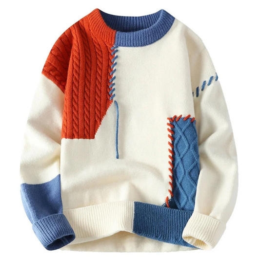 LUKE | COMFORTABLE PATCHWORK SWEATER