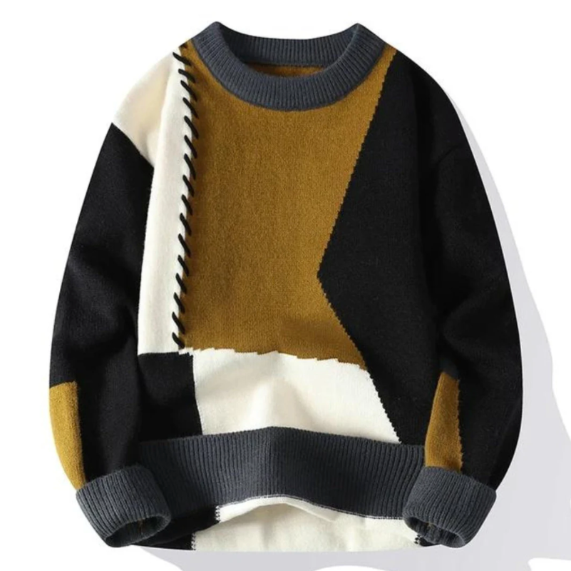 LUKE | COMFORTABLE PATCHWORK SWEATER